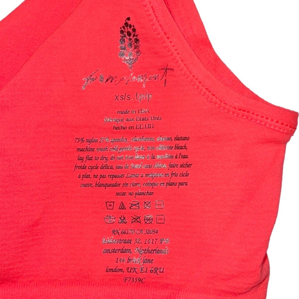 Free People Movement Good Karma Ruched Crop Tank Size XS/S NEW - Picture 6 of 8